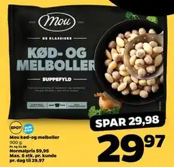 Netto Mou kød-og melboller tilbud