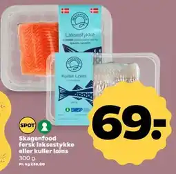 Netto Skagenfood fersk laksestykke eller kuller loins tilbud