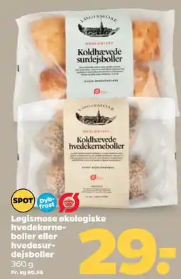 Netto Løgismose økologiske hvedekerneboller eller hvedesurdejsboller tilbud