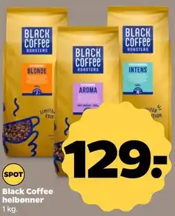 Netto Black Coffee helbønner tilbud