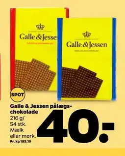 Netto Galle & Jessen pålægschokolade tilbud