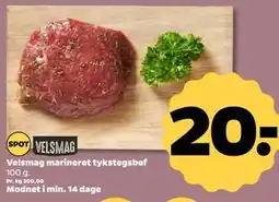 Netto Velsmag marineret tykstegsbøf tilbud