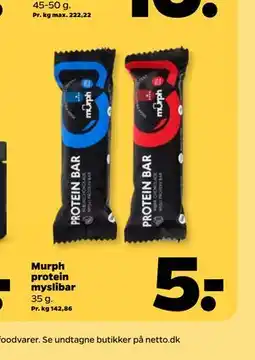 Netto Murph protein myslibar tilbud