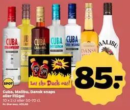 Netto Cuba, Malibu, Dansk snaps eller Flügel tilbud