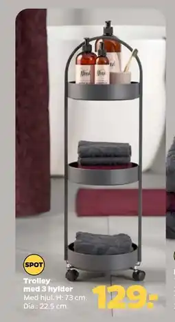 Netto Trolley med 3 hylder tilbud