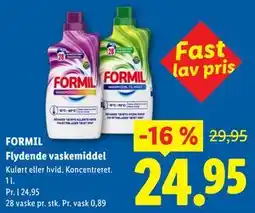 Lidl FORMIL Flydende vaskemiddel tilbud
