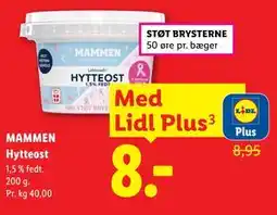 Lidl MAMMEN Hytteost tilbud