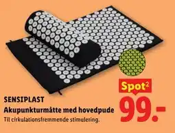 Lidl SENSIPLAST Akupunkturmåtte med hovedpude tilbud
