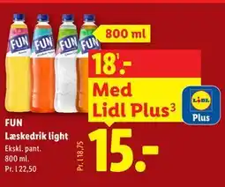 Lidl FUN Læskedrik light tilbud