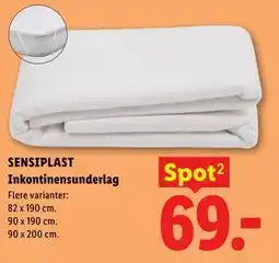 Lidl SENSIPLAST Inkontinensunderlag tilbud