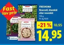 Lidl Broccoli, blomkål eller rosenkål tilbud
