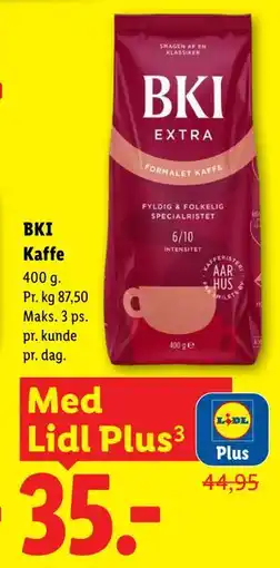 Lidl BKI Kaffe tilbud