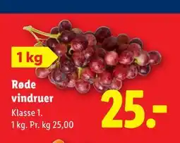 Lidl Røde vindruer tilbud