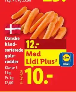 Lidl Danske håndsorterede gulerødder tilbud