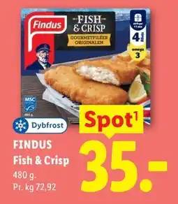 Lidl FINDUS Fish & Crisp tilbud
