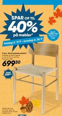 Bilka Nord spisebordsstol tilbud