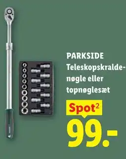 Lidl PARKSIDE Teleskopskraldenøgle eller topnøglesæt tilbud
