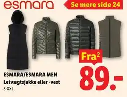 Lidl ESMARA/ESMARA MEN Letvægtsjakke eller -vest tilbud