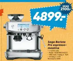 Bilka Sage Barista Pro espresso-maskine tilbud