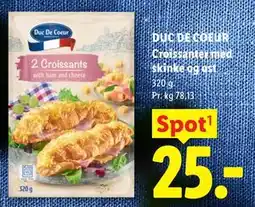 Lidl DUC DE COEUR Croissanter med skinke og ost tilbud