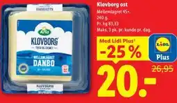Lidl Klovborg ost tilbud