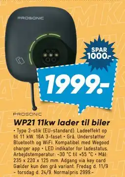 Bilka WP21 11kw lader til biler tilbud