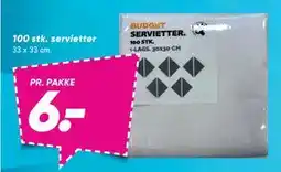 Bilka 100 stk. servietter tilbud