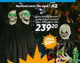Bilka dobbelt hovedet genfærd eller animeret klovn tilbud