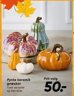 Bilka Pynte keramik græskar tilbud