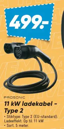 Bilka 11 kW ladekabel - Type 2 tilbud
