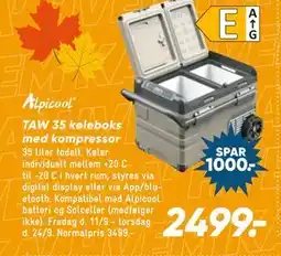 Bilka TAW 35 køleboks med kompressor tilbud