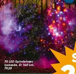 Bilka 70 LED Spindelvæv lyskæde tilbud