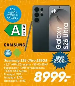 Bilka Samsung S26 Ultra 256GB tilbud