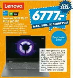 Bilka Lenovo LOQ 15,6” FULL HD PC tilbud