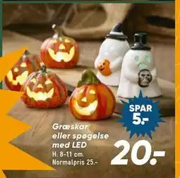 Bilka Græskar eller spøgelse med LED tilbud