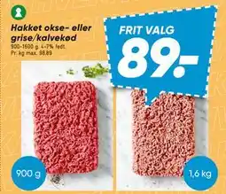 Bilka Hakket okse- eller grise/kalvekød tilbud