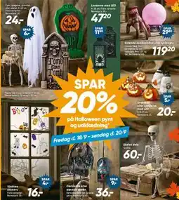 Bilka Spar 20% på Halloween pyn og udklædning tilbud