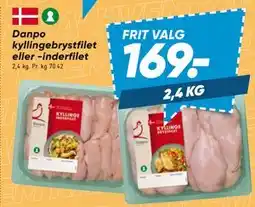 Bilka Danpo kyllingebrystfilet eller -inderfilet tilbud