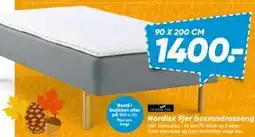 Bilka Nordisk Fjer boxmadrasseng tilbud