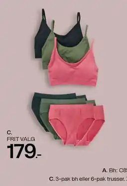 Bilka 3-pak bh eller 6-pak trusser tilbud