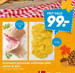 Bilka Forstegte panerede schnitzler eller skank af gris tilbud