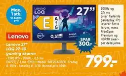 Bilka Lenovo 27” LOQ 27-10 gaming skærm tilbud