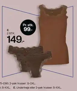 Bilka Undertrøje eller 2-pak trusser tilbud