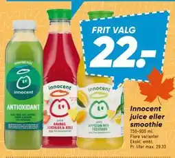 Bilka Innocent juice eller smoothie tilbud