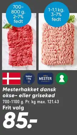 Bilka Mesterhakket dansk okse- eller grisekød tilbud