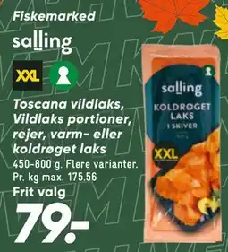 Bilka Toscana vildlaks, Vildlaks portioner, rejer, varm- eller koldrøget laks tilbud