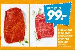 Bilka Flanksteak med grøn chimichurri eller rød hvidløg tilbud