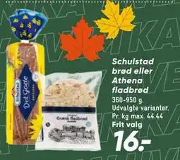 Bilka Schulstad brød eller Athena fladbrød tilbud