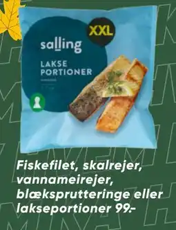 Bilka Fiskefilet, skalrejer, vannameirejer, blæksprutteringe eller lakseportioner tilbud