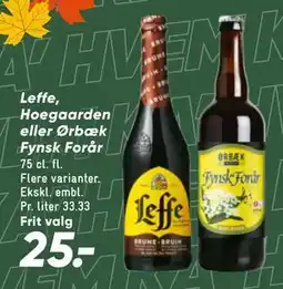 Bilka Leffe, Hoegaarden eller Ørbæk Fynsk Forår tilbud